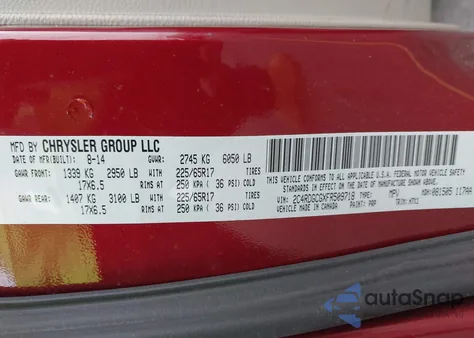 2015 Dodge Grand Caravan Sxt z USA, uszkodzony, nr VIN 2C4RDGCGXFR509718